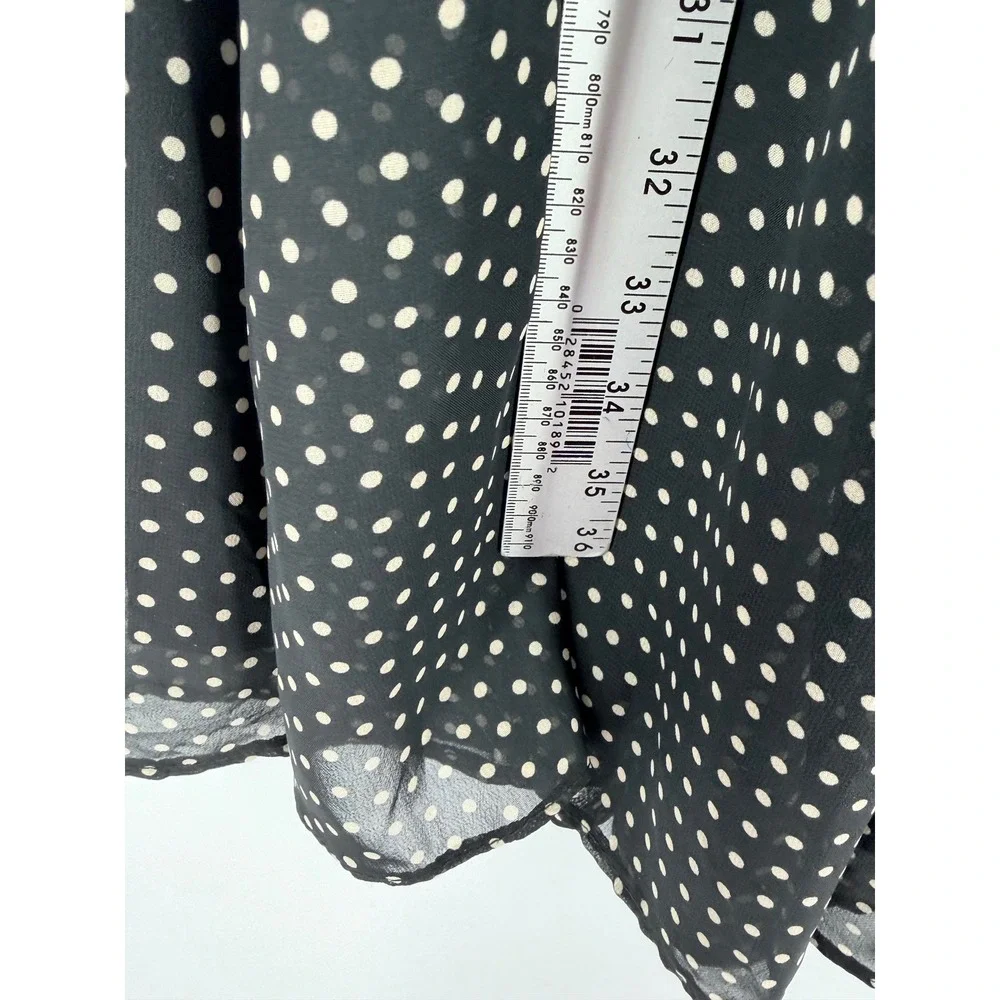 Betsey Johnson Fit and Flare Dress 2 Black EUC Polka Dot Retro Rockabilly Pinup